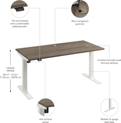 Bush Business Furniture 60-inch Electric Height Adjustable Standing Desk - Image 7