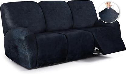 ANARACHON Leather Look Recliner Couch Cover, 8-Pieces Stretch Recliner Sofa by ANARACHON
