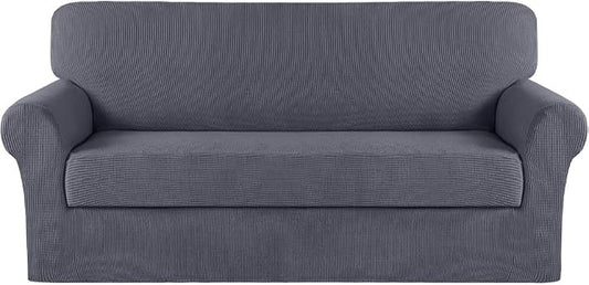 Turquoize Stretch Sofa Slipcover 2 Pieces Sofa Cover Couch Cover by Turquoize