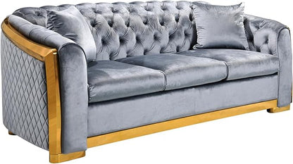 WinJoy 84 Inch Velvet Sofa Set for Living Room, 3 Seat Modern & Luxury - Image 7