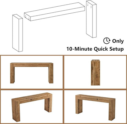 Reclaimed Solid Wood Console Table - Image 7