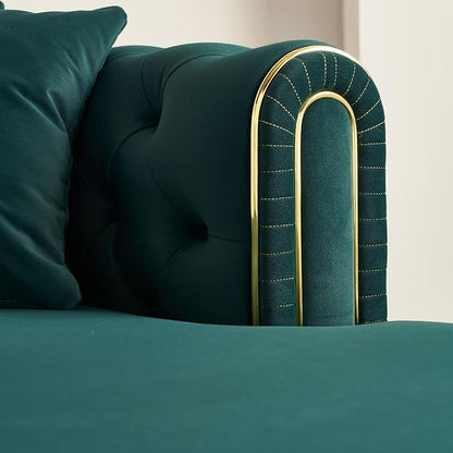 66.9" W Velvet Chaise Lounger - Image 8