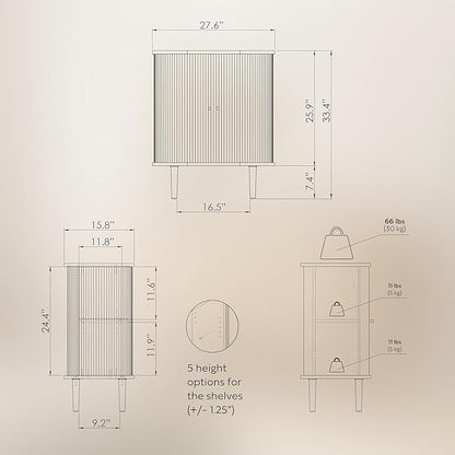 WERMO 28'' Fluted Bar Cabinet - Image 6