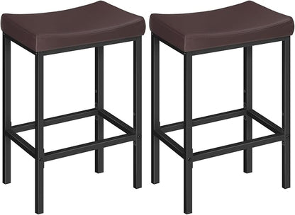 HOOBRO Bar Chairs, 24.8 Inches, 2.4" Thick Upholstery, by HOOBRO