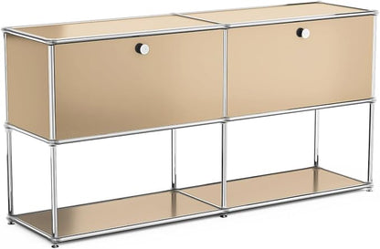 Modern Storage Cabinet Brown F Versatile Free-Standing Large Organizer - Image 3