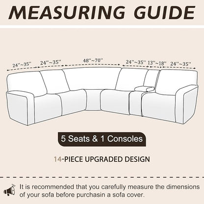 Arfntevss Sectional Recliner Couch Covers Velvet Washable Corner Sectional Sofa - Image 2