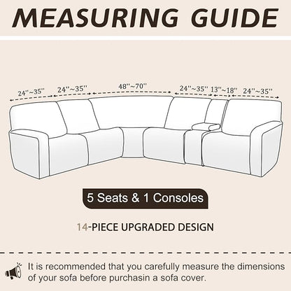 Arfntevss Sectional Recliner Couch Covers Velvet Washable Corner Sectional Sofa - Image 2