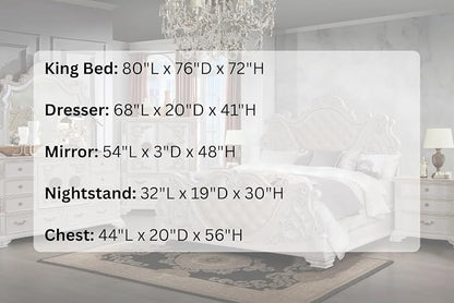 First of a Kind Santa Monica Traditional 5 Piece King Bedroom Set - Image 7