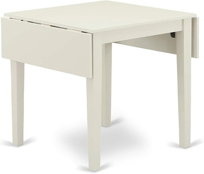 East West Furniture NDVA3-LWH-W 3 Piece Modern Dining Table Set Contains a - Image 5