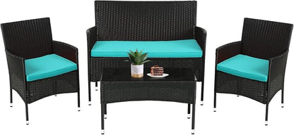 FDW Rattan Furniture Wicker Chair Patio Bristo Set by FDW