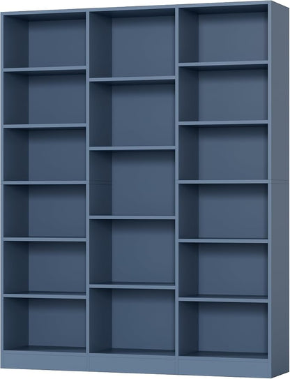 FACBOTALL Triple Wide Bookshelf, 6 Tier Large Bookshelf, Bookcase - Image 8