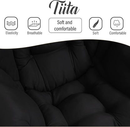 Tiita Lazy Chair with Ottoman, Comfy Leisure Sofa Armchair with Ottoman - Image 9