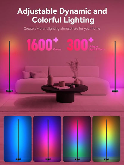 OIYN Smart RGBICW LED Corner Floor Lamp 2 Pack - Image 2