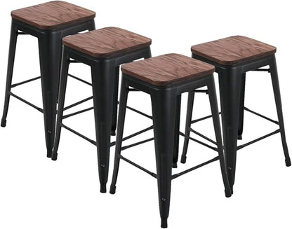 HAOBO Home 30" Backless Metal Counter Stool Height Bar Stools Barstools - Image 6