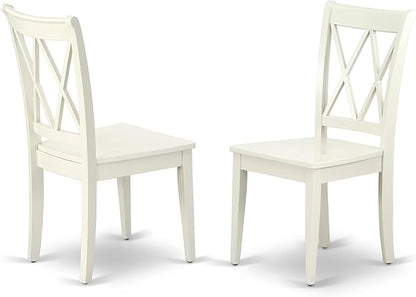 East West Furniture CLC-LWH-W Clarksville Dining Room Chairs by EastWestFurniture