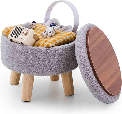 Wimarsbon Storage Ottoman, Modern Round Footrest by Wimarsbon