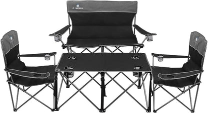Camping Chair Set of 3, Outdoor Folding Camping Chairs by CAMPHILL