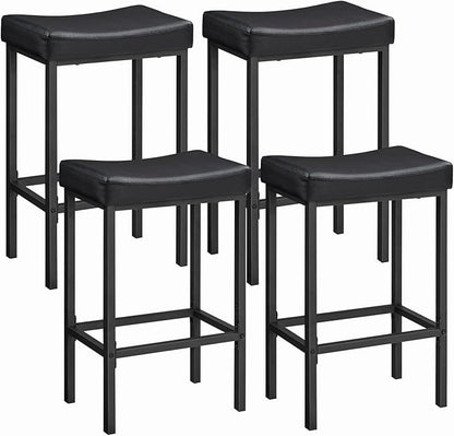 HOOBRO Bar Stools, Counter Height Stools, Saddle Barstools, 24.8 Inches by HOOBRO