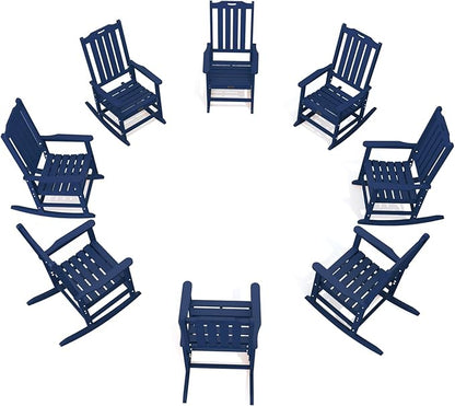 THOEOE Oversized Rocking Chair Set of 8, Outdoor Rocking Chair by THOEOE