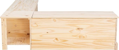 Linon Harris Unfinished Wood Backless Nook - Image 10