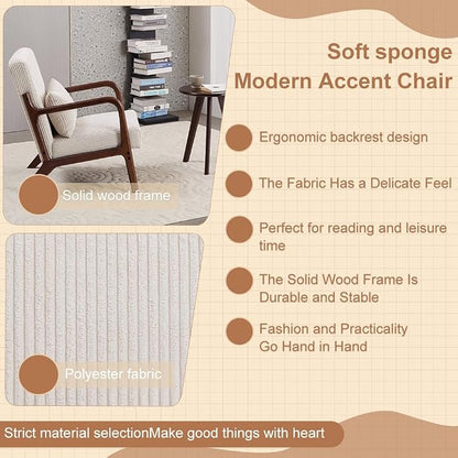 Havemies Mid-Century Modern Living Room Set, Accent Chair & Coffee Table in - Image 5