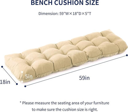 IPYNBAP Outdoor Bench Cushion, Waterproof Bench Cushion - Image 2