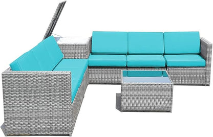 Tangkula 8 Pieces Wicker Patio Furniture Set - Image 9