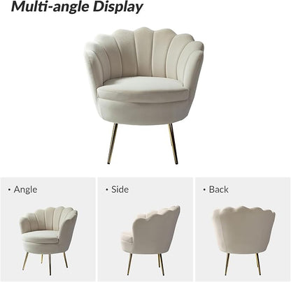 HULALA HOME Modern Velvet Accent Chair - Image 3