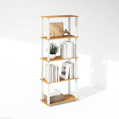 Furinno Turn-S-Tube Storage Shelves Set of 2, 3-Tier Book Shelf, Corner Shelf - Image 3