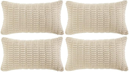 Fancy Homi 4 Packs Decorative Throw Pillow Covers by Fancy+Homi