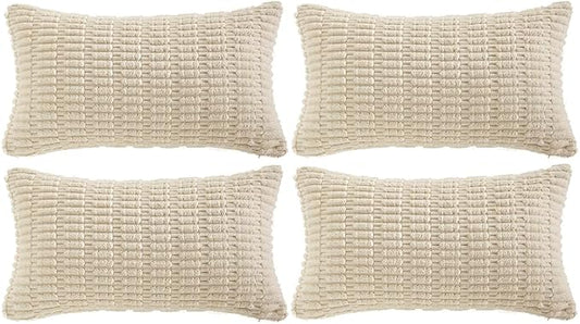 Fancy Homi 4 Packs Decorative Throw Pillow Covers by Fancy+Homi
