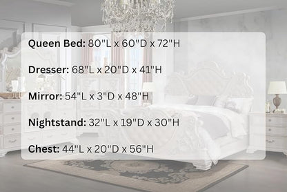 First of a Kind Santa Monica Traditional 5 Piece Queen Bedroom Set - Image 7