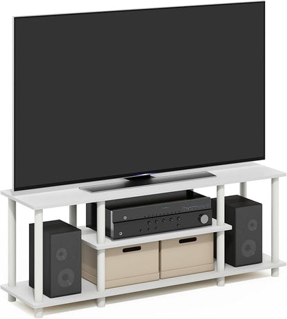 Furinno Turn-N-Tube TV Stand, 3-Tier Open Frame Rectangular Entertainment Center by Furinno-FitsYourSpaceFitsYourBudget