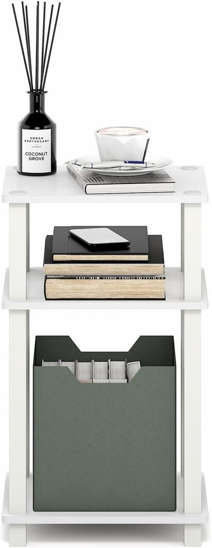 Furinno JUST Side Table, 3-Tier Open Shelf End Table, Toolless Assembly Night - Image 6