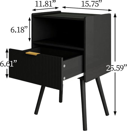 Veegle Nightstand, Modern Bedside Table - Image 2