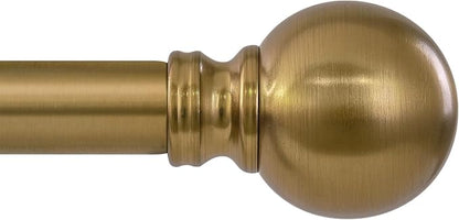 Warm Gold Long Curtain Rods for Windows 66 to 120 Inch 1" Diameter Adjustable by Unknown