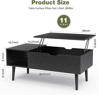 OLIXIS Wood Lift Top Coffee Table - Image 3