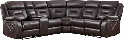 EBELLO Faux Leather Reclining Sectional Sofa Set - Image 8