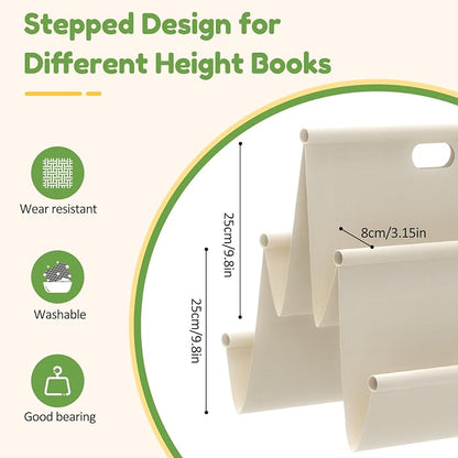 XiaZ Kids Bookshelf Wooden Montessori Toddler Bookshelf Solid Pine A-Frame - Image 7