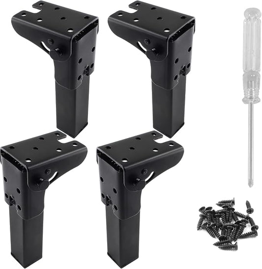 4Pcs Folding Table Furniture Legs 5.5 Inch, Heavy Duty Metal Hairpin Table Legs by LifCratms