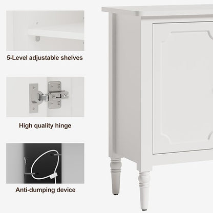 RoyalCraft Buffet Cabinet with Storage, Mid Century Modern Painted Credenza - Image 8