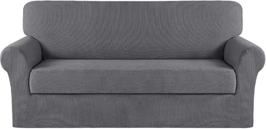 Turquoize Stretch Sofa Slipcover 2 Pieces Sofa Cover Couch Cover by Turquoize