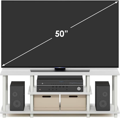Furinno Turn-N-Tube TV Stand, 3-Tier Open Frame Rectangular Entertainment Center - Image 3