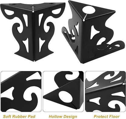 Piutouyar 3 Inch Hollow Out Furniture Legs Set of 4, Modern Triangle Couch Feet - Image 4