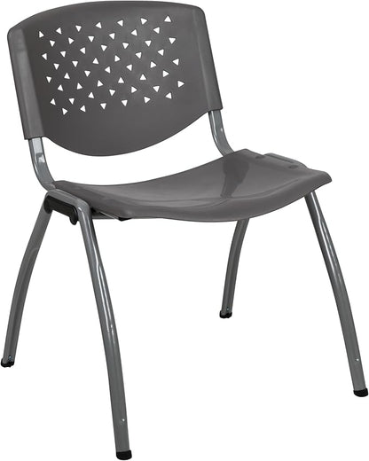 Flash Furniture HERCULES Series 880 lb. Capacity Gray Plastic Stack Chair by FlashFurniture
