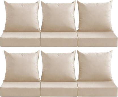 Outdoor Deep Seat Cushion Set, 24x24 Inch Water-Resistant & Fade-Resistant by MuaMelop