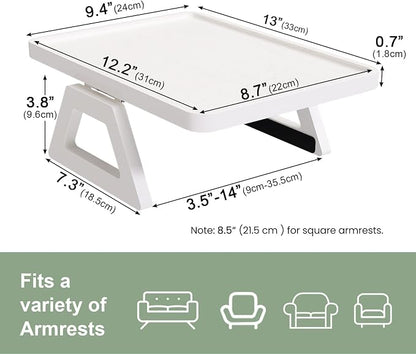 Couch Arm Tray, Bamboo Folding Sofa Tray, Sofa Armrest Trays Clip-On Couch Desk - Image 5