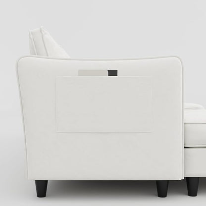Ball & Cast 107.8" Large 4-Seater Modular Sectional Sofa Bed - Image 7