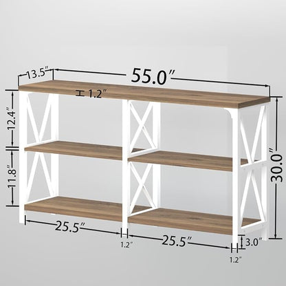LVB Farmhouse Entryway Table, Industrial Wood Sofa Table - Image 2