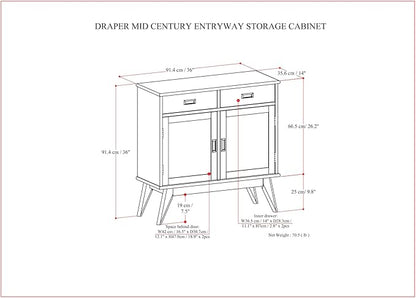 SIMPLIHOME Draper Storage Cabinet - Image 3